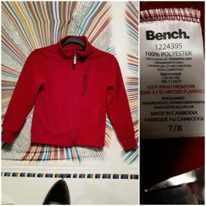 Bench Kids Unisex Age 7/8 Red  Zip-Up Sweater